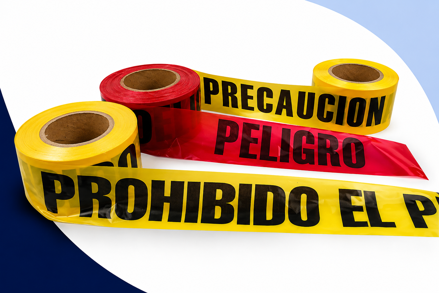 Cinta de peligro, precaución y prohibido para señalización